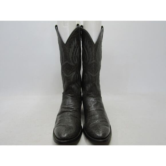 Justin Mens Size 9 D Gray Leather Cowboy Western Boots main image 10